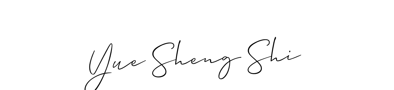 How to Draw Yue Sheng Shi signature style? Allison_Script is a latest design signature styles for name Yue Sheng Shi. Yue Sheng Shi signature style 2 images and pictures png