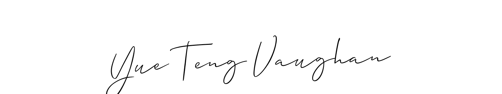 You can use this online signature creator to create a handwritten signature for the name Yue Teng Vaughan. This is the best online autograph maker. Yue Teng Vaughan signature style 2 images and pictures png