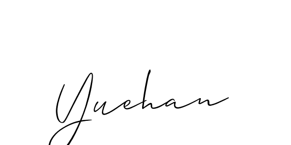 Also You can easily find your signature by using the search form. We will create Yuehan name handwritten signature images for you free of cost using Allison_Script sign style. Yuehan signature style 2 images and pictures png