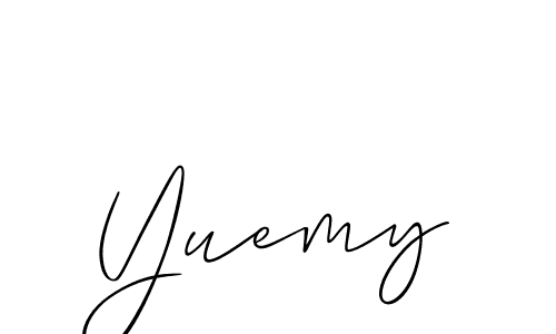 How to Draw Yuemy signature style? Allison_Script is a latest design signature styles for name Yuemy. Yuemy signature style 2 images and pictures png