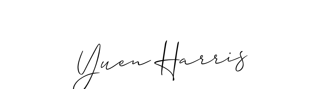 How to make Yuen Harris signature? Allison_Script is a professional autograph style. Create handwritten signature for Yuen Harris name. Yuen Harris signature style 2 images and pictures png