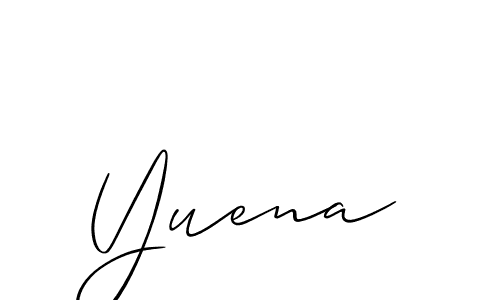 How to make Yuena name signature. Use Allison_Script style for creating short signs online. This is the latest handwritten sign. Yuena signature style 2 images and pictures png