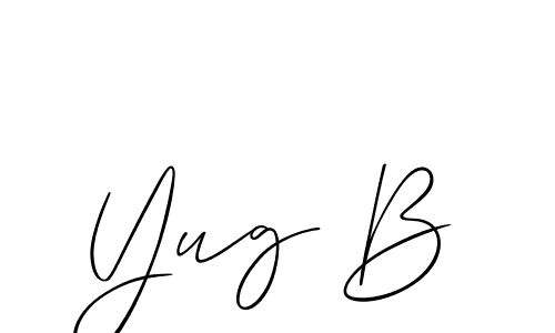 Make a beautiful signature design for name Yug B. Use this online signature maker to create a handwritten signature for free. Yug B signature style 2 images and pictures png