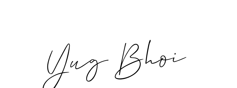 This is the best signature style for the Yug Bhoi name. Also you like these signature font (Allison_Script). Mix name signature. Yug Bhoi signature style 2 images and pictures png