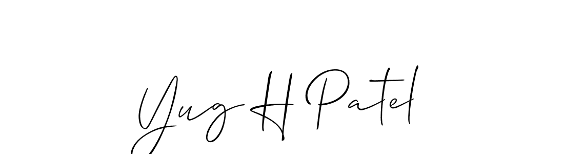 You can use this online signature creator to create a handwritten signature for the name Yug H Patel. This is the best online autograph maker. Yug H Patel signature style 2 images and pictures png