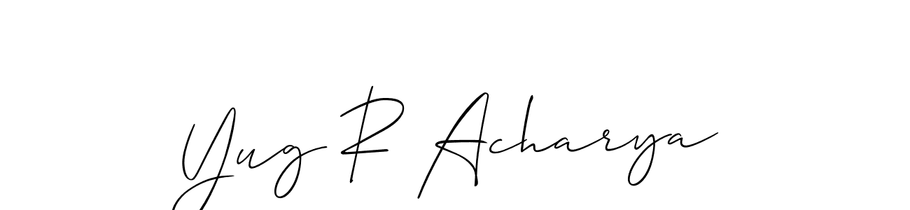 Here are the top 10 professional signature styles for the name Yug R Acharya. These are the best autograph styles you can use for your name. Yug R Acharya signature style 2 images and pictures png