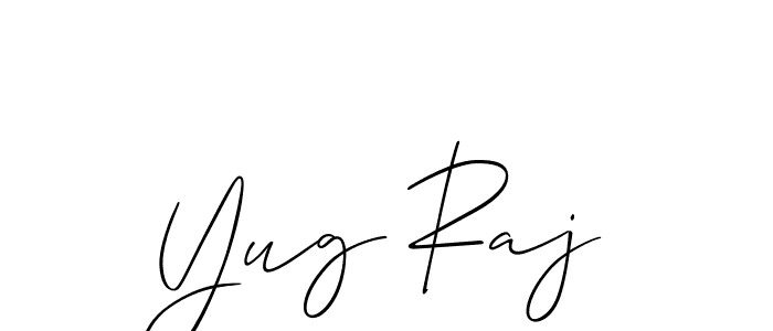 How to Draw Yug Raj signature style? Allison_Script is a latest design signature styles for name Yug Raj. Yug Raj signature style 2 images and pictures png