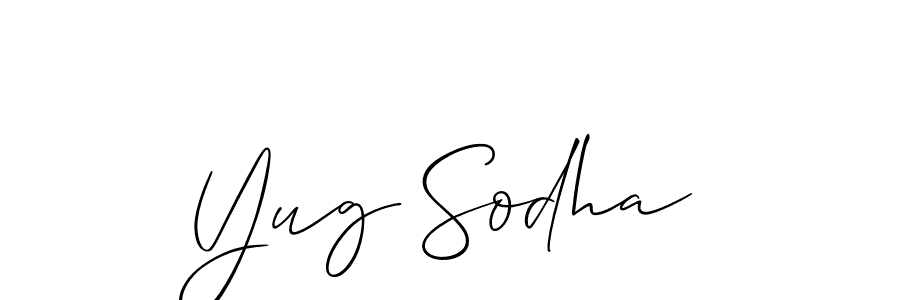 Once you've used our free online signature maker to create your best signature Allison_Script style, it's time to enjoy all of the benefits that Yug Sodha name signing documents. Yug Sodha signature style 2 images and pictures png