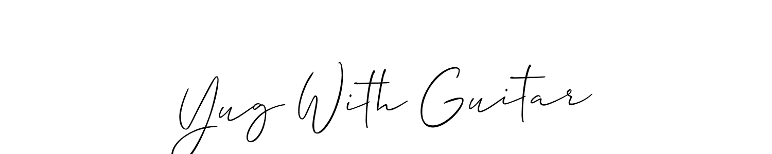 It looks lik you need a new signature style for name Yug With Guitar. Design unique handwritten (Allison_Script) signature with our free signature maker in just a few clicks. Yug With Guitar signature style 2 images and pictures png