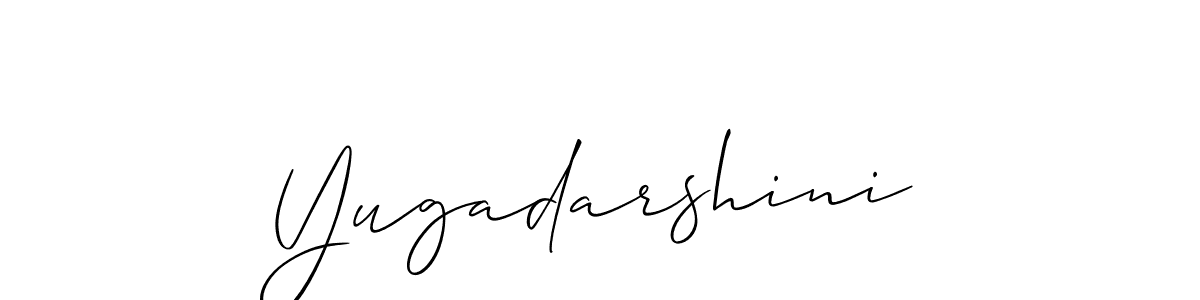 Create a beautiful signature design for name Yugadarshini. With this signature (Allison_Script) fonts, you can make a handwritten signature for free. Yugadarshini signature style 2 images and pictures png