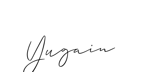 Similarly Allison_Script is the best handwritten signature design. Signature creator online .You can use it as an online autograph creator for name Yugain. Yugain signature style 2 images and pictures png