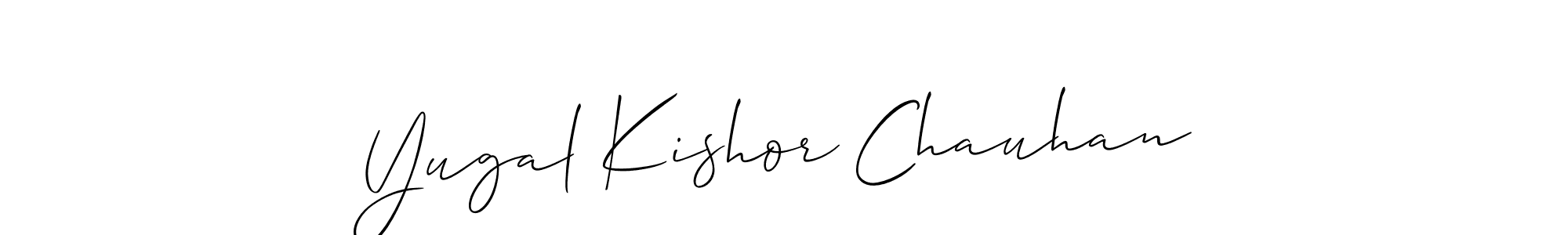 Similarly Allison_Script is the best handwritten signature design. Signature creator online .You can use it as an online autograph creator for name Yugal Kishor Chauhan. Yugal Kishor Chauhan signature style 2 images and pictures png