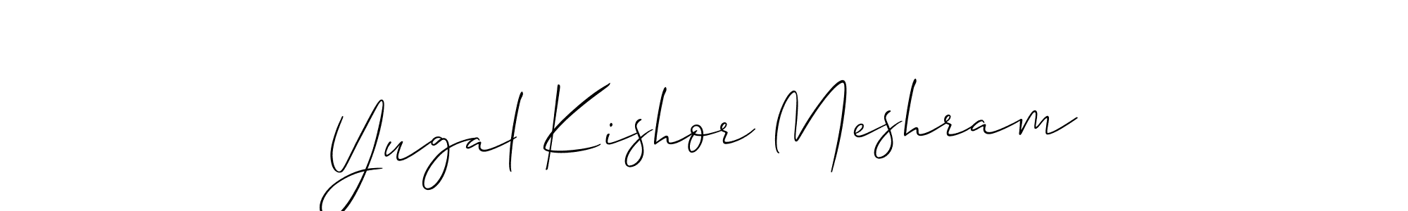 Design your own signature with our free online signature maker. With this signature software, you can create a handwritten (Allison_Script) signature for name Yugal Kishor Meshram. Yugal Kishor Meshram signature style 2 images and pictures png