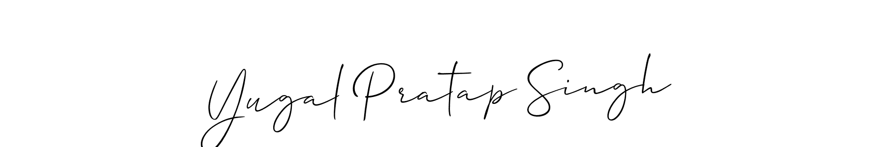 How to Draw Yugal Pratap Singh signature style? Allison_Script is a latest design signature styles for name Yugal Pratap Singh. Yugal Pratap Singh signature style 2 images and pictures png