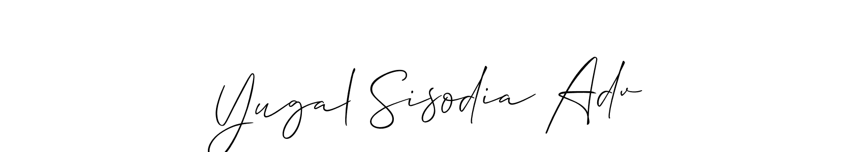 Also You can easily find your signature by using the search form. We will create Yugal Sisodia Adv name handwritten signature images for you free of cost using Allison_Script sign style. Yugal Sisodia Adv signature style 2 images and pictures png