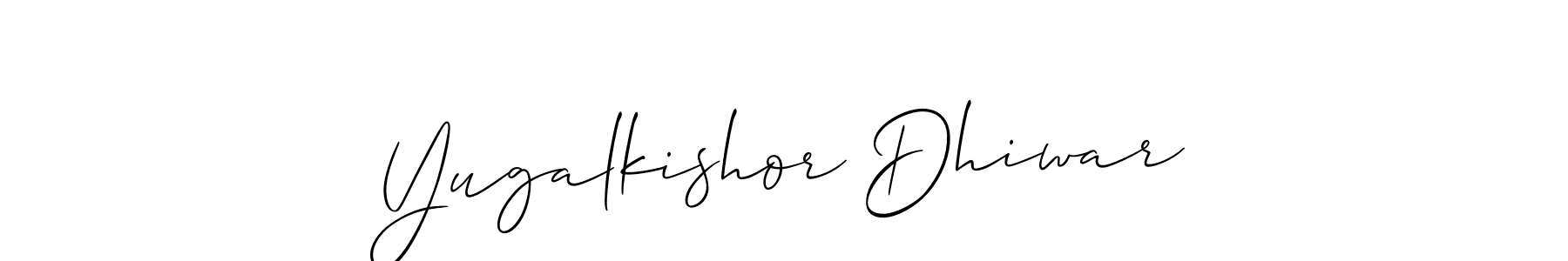 How to make Yugalkishor Dhiwar signature? Allison_Script is a professional autograph style. Create handwritten signature for Yugalkishor Dhiwar name. Yugalkishor Dhiwar signature style 2 images and pictures png