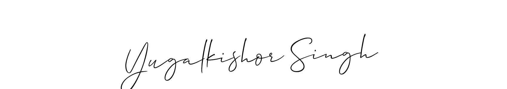 Make a beautiful signature design for name Yugalkishor Singh. With this signature (Allison_Script) style, you can create a handwritten signature for free. Yugalkishor Singh signature style 2 images and pictures png