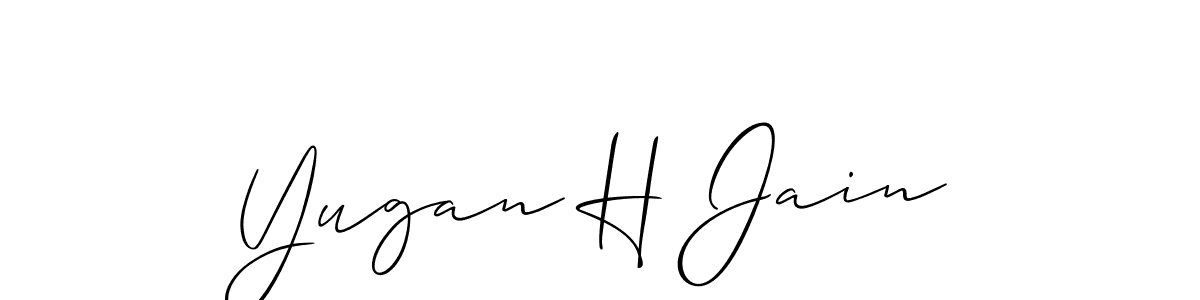 Allison_Script is a professional signature style that is perfect for those who want to add a touch of class to their signature. It is also a great choice for those who want to make their signature more unique. Get Yugan H Jain name to fancy signature for free. Yugan H Jain signature style 2 images and pictures png