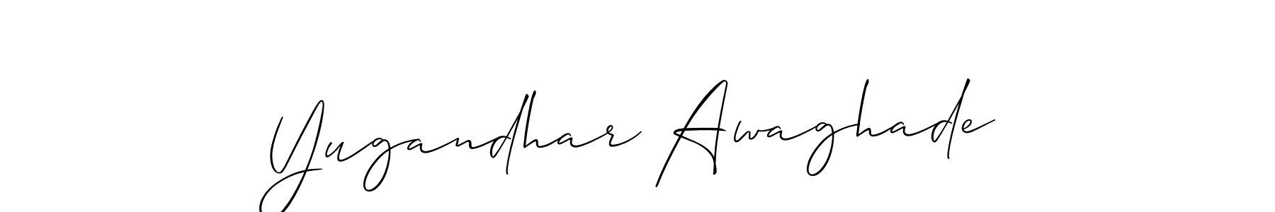 Similarly Allison_Script is the best handwritten signature design. Signature creator online .You can use it as an online autograph creator for name Yugandhar Awaghade. Yugandhar Awaghade signature style 2 images and pictures png