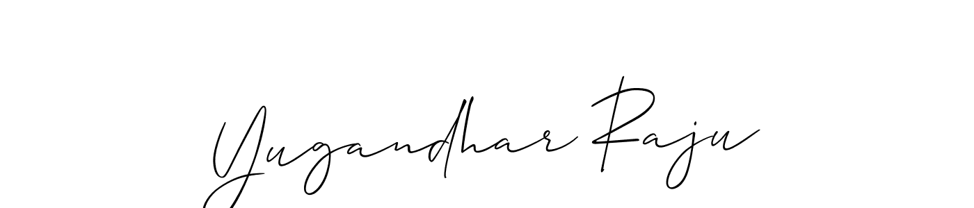 You should practise on your own different ways (Allison_Script) to write your name (Yugandhar Raju) in signature. don't let someone else do it for you. Yugandhar Raju signature style 2 images and pictures png