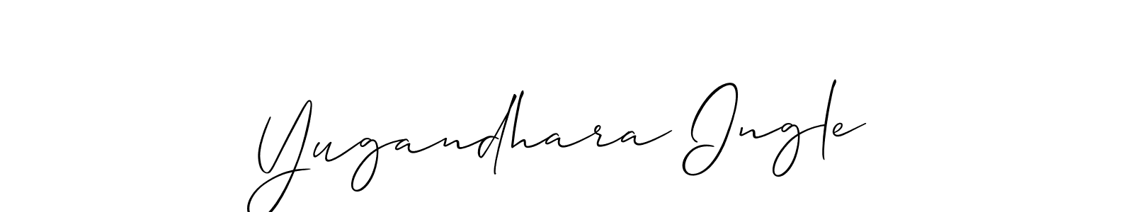 Check out images of Autograph of Yugandhara Ingle name. Actor Yugandhara Ingle Signature Style. Allison_Script is a professional sign style online. Yugandhara Ingle signature style 2 images and pictures png
