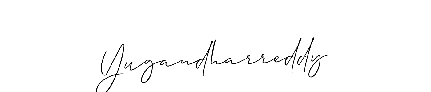 How to Draw Yugandharreddy signature style? Allison_Script is a latest design signature styles for name Yugandharreddy. Yugandharreddy signature style 2 images and pictures png
