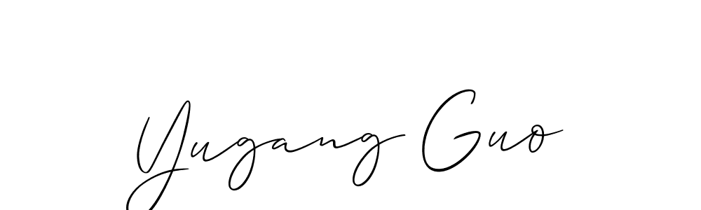 Use a signature maker to create a handwritten signature online. With this signature software, you can design (Allison_Script) your own signature for name Yugang Guo. Yugang Guo signature style 2 images and pictures png