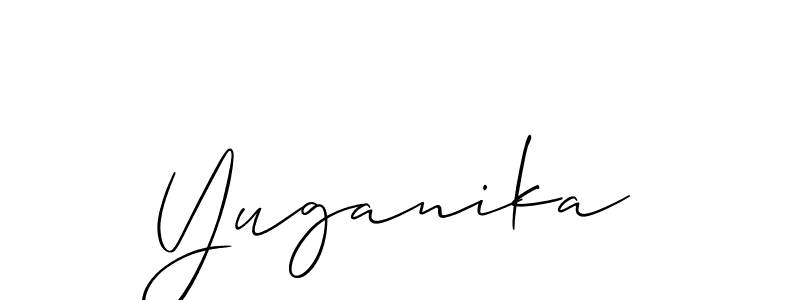 Also You can easily find your signature by using the search form. We will create Yuganika name handwritten signature images for you free of cost using Allison_Script sign style. Yuganika signature style 2 images and pictures png