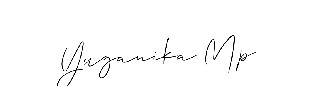 Allison_Script is a professional signature style that is perfect for those who want to add a touch of class to their signature. It is also a great choice for those who want to make their signature more unique. Get Yuganika Mp name to fancy signature for free. Yuganika Mp signature style 2 images and pictures png