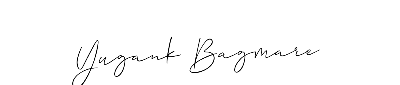 The best way (Allison_Script) to make a short signature is to pick only two or three words in your name. The name Yugank Bagmare include a total of six letters. For converting this name. Yugank Bagmare signature style 2 images and pictures png