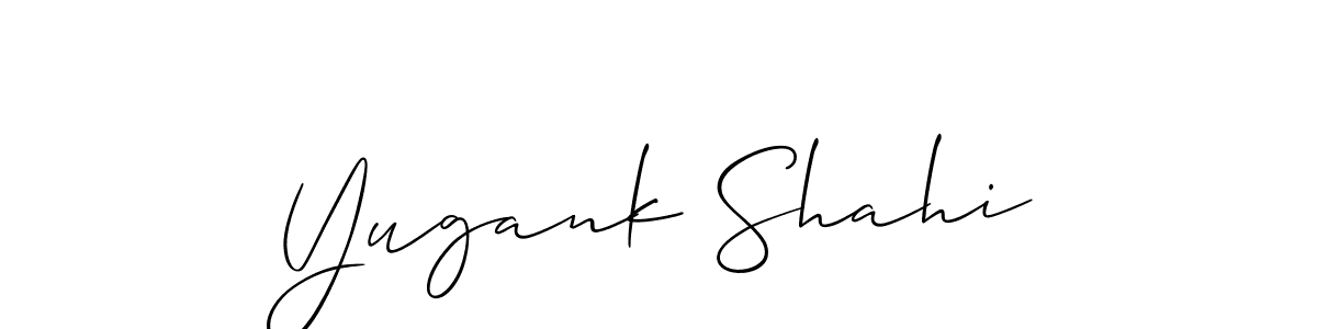 Similarly Allison_Script is the best handwritten signature design. Signature creator online .You can use it as an online autograph creator for name Yugank Shahi. Yugank Shahi signature style 2 images and pictures png