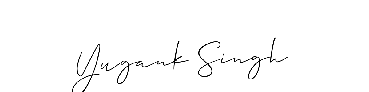 Design your own signature with our free online signature maker. With this signature software, you can create a handwritten (Allison_Script) signature for name Yugank Singh. Yugank Singh signature style 2 images and pictures png