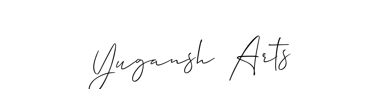 Best and Professional Signature Style for Yugansh  Arts. Allison_Script Best Signature Style Collection. Yugansh  Arts signature style 2 images and pictures png