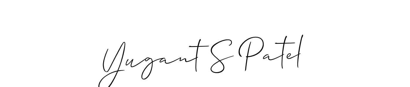 Also we have Yugant S Patel name is the best signature style. Create professional handwritten signature collection using Allison_Script autograph style. Yugant S Patel signature style 2 images and pictures png