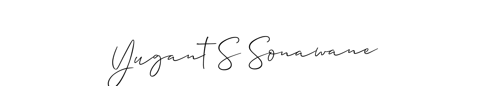 Make a beautiful signature design for name Yugant S Sonawane. Use this online signature maker to create a handwritten signature for free. Yugant S Sonawane signature style 2 images and pictures png