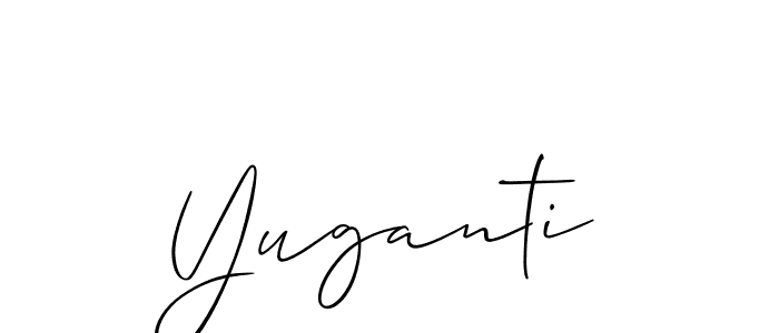 It looks lik you need a new signature style for name Yuganti. Design unique handwritten (Allison_Script) signature with our free signature maker in just a few clicks. Yuganti signature style 2 images and pictures png