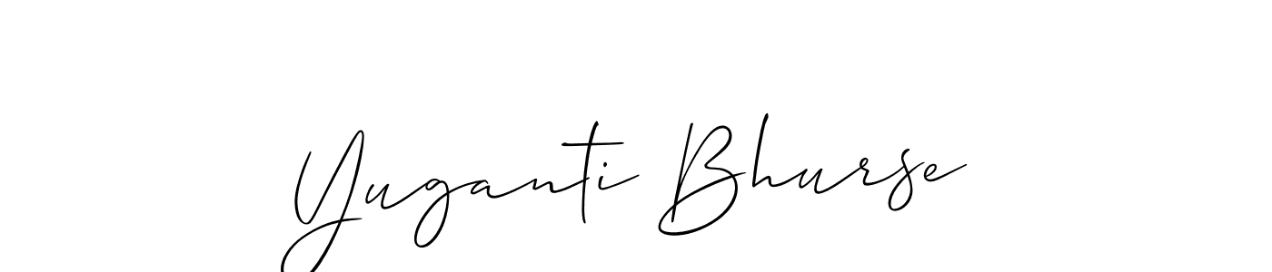 You can use this online signature creator to create a handwritten signature for the name Yuganti Bhurse. This is the best online autograph maker. Yuganti Bhurse signature style 2 images and pictures png