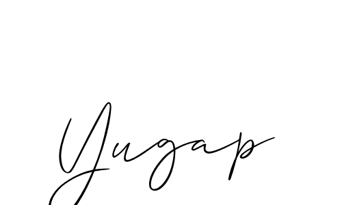 Yugap stylish signature style. Best Handwritten Sign (Allison_Script) for my name. Handwritten Signature Collection Ideas for my name Yugap. Yugap signature style 2 images and pictures png