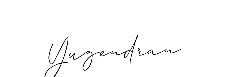 It looks lik you need a new signature style for name Yugendran. Design unique handwritten (Allison_Script) signature with our free signature maker in just a few clicks. Yugendran signature style 2 images and pictures png