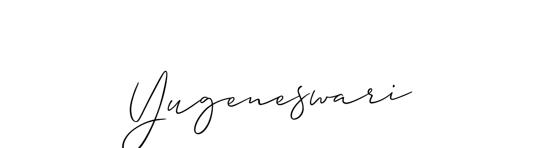 Also You can easily find your signature by using the search form. We will create Yugeneswari name handwritten signature images for you free of cost using Allison_Script sign style. Yugeneswari signature style 2 images and pictures png
