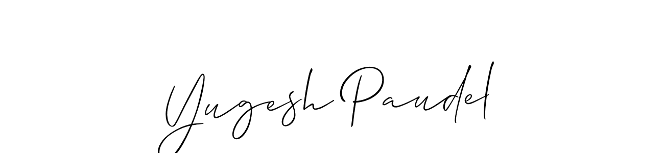 How to Draw Yugesh Paudel signature style? Allison_Script is a latest design signature styles for name Yugesh Paudel. Yugesh Paudel signature style 2 images and pictures png