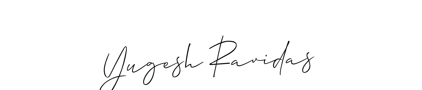 Use a signature maker to create a handwritten signature online. With this signature software, you can design (Allison_Script) your own signature for name Yugesh Ravidas. Yugesh Ravidas signature style 2 images and pictures png