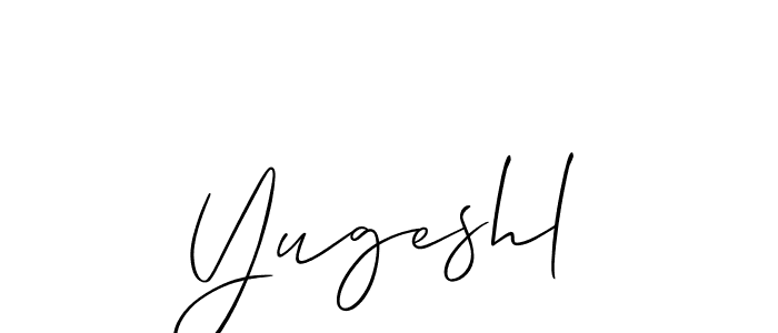 Make a beautiful signature design for name Yugeshl. With this signature (Allison_Script) style, you can create a handwritten signature for free. Yugeshl signature style 2 images and pictures png