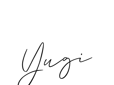 How to make Yugi signature? Allison_Script is a professional autograph style. Create handwritten signature for Yugi name. Yugi signature style 2 images and pictures png