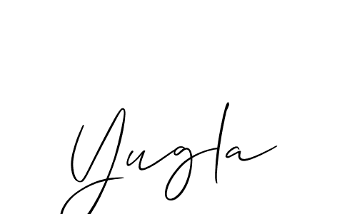 Best and Professional Signature Style for Yugla. Allison_Script Best Signature Style Collection. Yugla signature style 2 images and pictures png