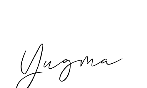 if you are searching for the best signature style for your name Yugma. so please give up your signature search. here we have designed multiple signature styles  using Allison_Script. Yugma signature style 2 images and pictures png