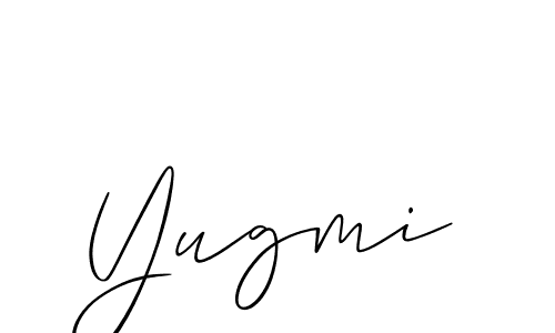 Yugmi stylish signature style. Best Handwritten Sign (Allison_Script) for my name. Handwritten Signature Collection Ideas for my name Yugmi. Yugmi signature style 2 images and pictures png