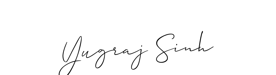 How to make Yugraj Sinh name signature. Use Allison_Script style for creating short signs online. This is the latest handwritten sign. Yugraj Sinh signature style 2 images and pictures png
