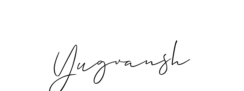How to make Yugvansh signature? Allison_Script is a professional autograph style. Create handwritten signature for Yugvansh name. Yugvansh signature style 2 images and pictures png