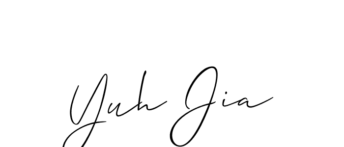 It looks lik you need a new signature style for name Yuh Jia. Design unique handwritten (Allison_Script) signature with our free signature maker in just a few clicks. Yuh Jia signature style 2 images and pictures png